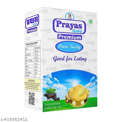 Prayas Gold Pure Vegetable Ghee - Ghee with Rich Aroma - 500 ml | Pure ghee