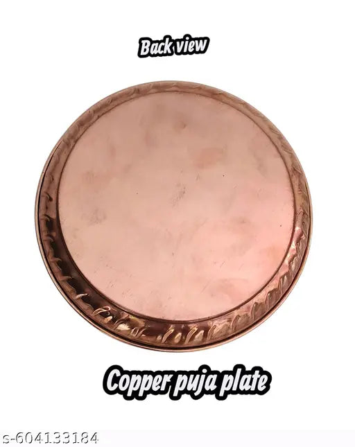 Copper Puja Plate / Pooja Thali – 7 Inch (1 Piece)