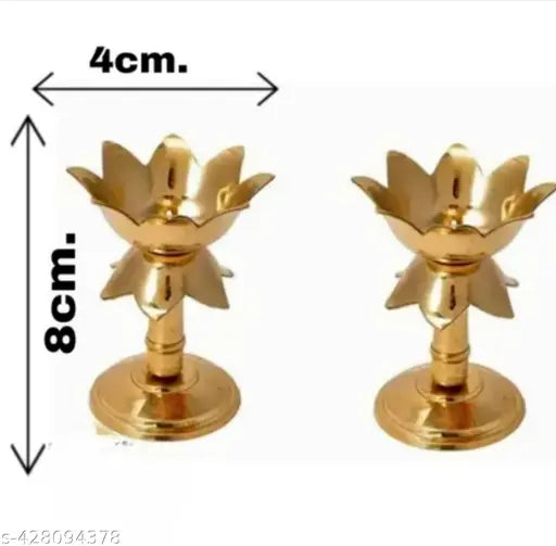 Brass Kamal Jiot Stand Pack of 2