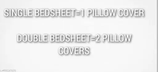 Glace-Cotton Bedsheets For Double Bed With 2 Pillow Covers