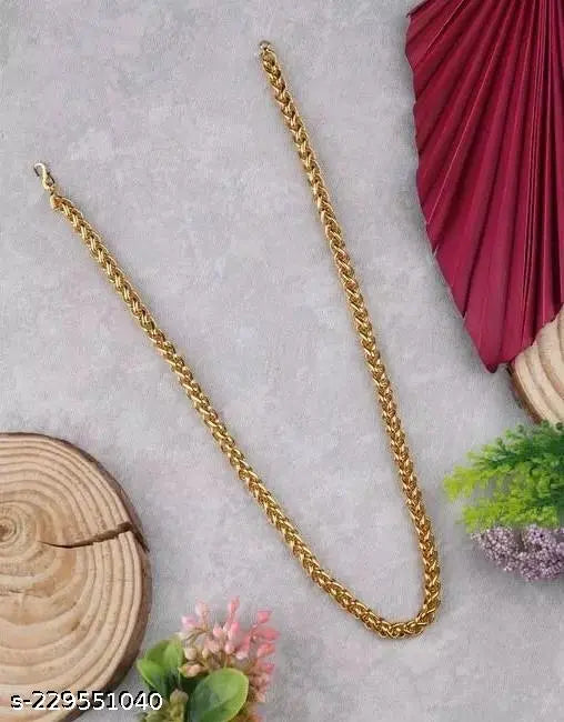 Pitaamaa® Fancy  Gold Plated Chain For Men & Boys