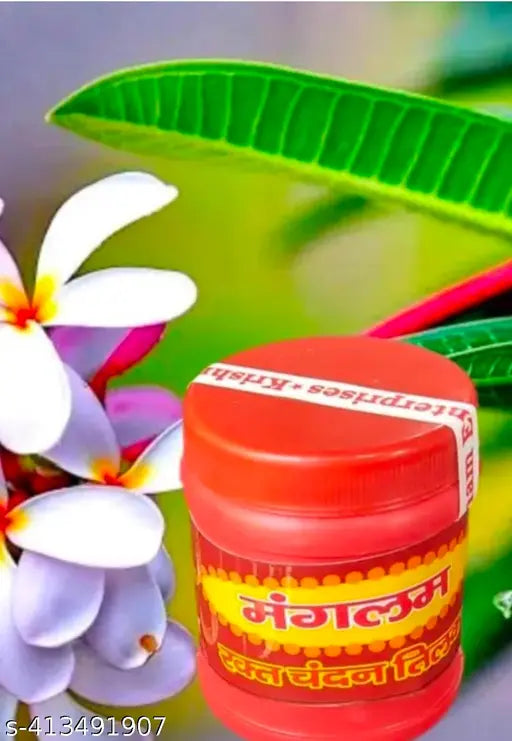 12 Chandan Tilak Stamp Forehead Free With Manglam Red Chandan Box Pack Of 13