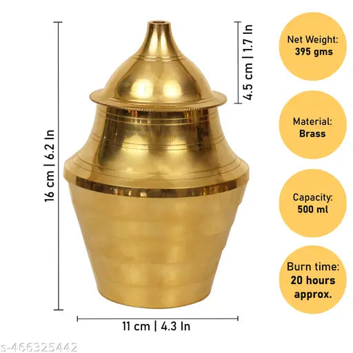 Putrika Traditional Handcrafted Brass Kumba Aarti | Poorna kumbam Aarthi | kumba Deepam |Kumbha lamp – kudam Diya