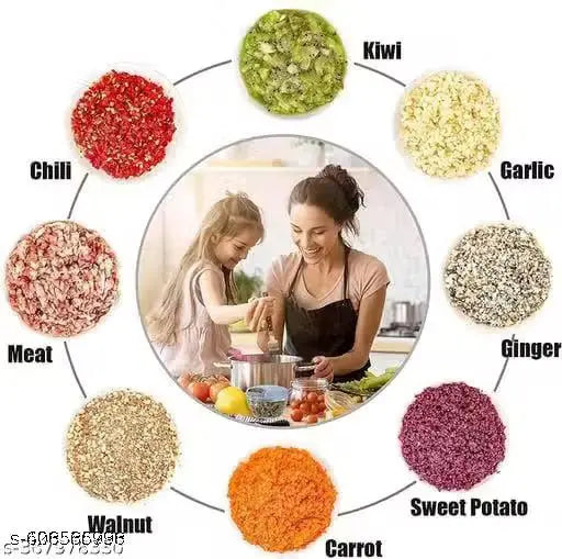 top sales Chopper, Manual Hand Press Push Chopper with 3 Blades for Effortless Chopping Vegetables & Fruits (Assorted, 650 ml, Plastic). 2 in 1 peeler and potato masher