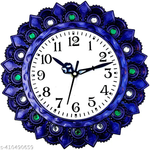 DESIGNER DECORATIVE PREMIUM STONE WALL CLOCK 26cm x 26cm