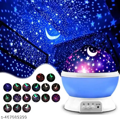 Star Master Rotating 360 Degree Moon Night Light Lamp Projector With Colors And Usb Cable,Lamp For Kids Room Night Bulb pack of 1