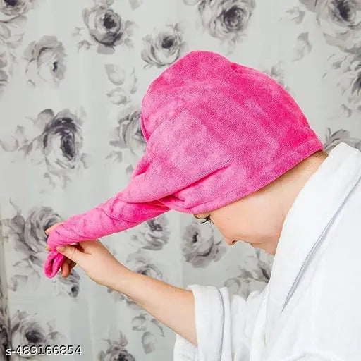 Microfiber Cotton Quick Absorbent Hair Drying Magic Hair Towel Wrap Hair Wrapper Dryer SOFE Microfiber Turban Head Towel Cap for Women