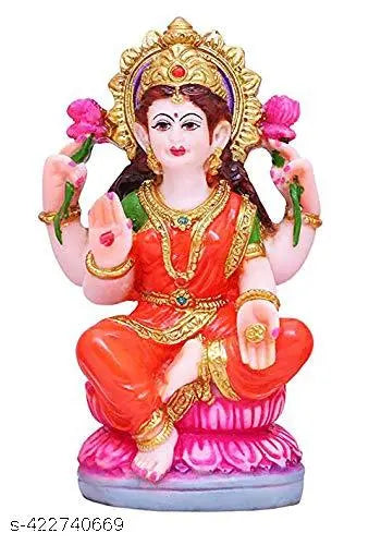 Lord Ganesha and Maa Lakshmi Idol Set on Lotus | Laxmi Ganesh Murti for Home Décor, Pooja Mandir & Diwali Gift Showpiece