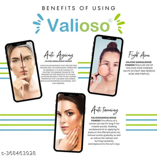 Valioso Sandalwood Powder, Chandan Powder for Face Pack | Radiant and Glowing Skin (200 gms)
