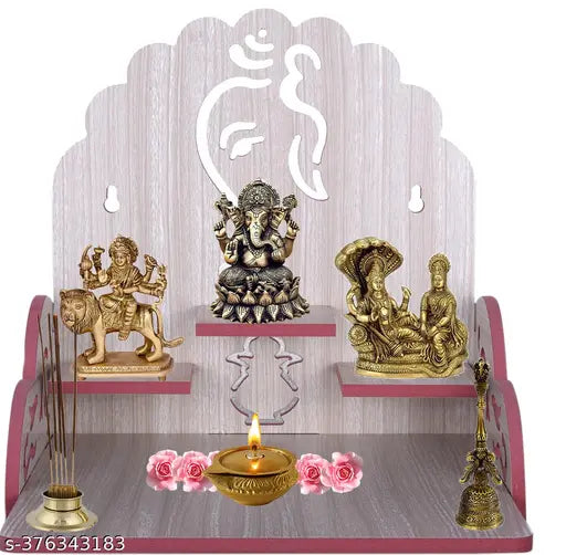 DHRUV ElegantHaven  Wooden Home Temple, Modern Wooden Temple Design Graceful Prayer- Timeless Spiritual Elegance for Daily Worship Space like Home, office, Shop 181