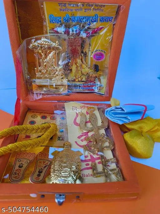Shri Baglamukhi Kavach Yantra Box | for Goddess Baglamukhi Pujan (1 Pc) Remove Negative Energy Bring Happiness, wealth in Life