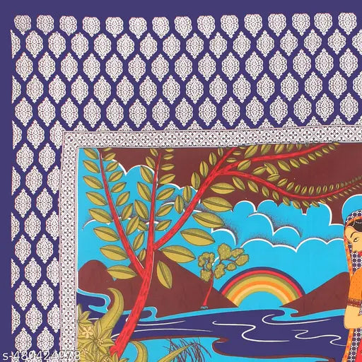 180 Tc Jaipuri Cotton Bedsheet for Double Bed With 2 Pillow Cover || Multi