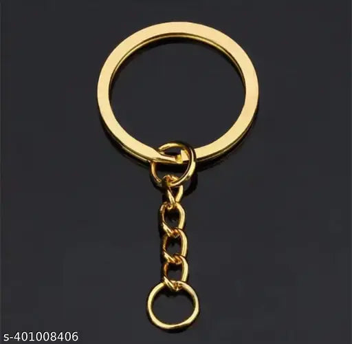 High Quality Golden Metal 40 And Silver 40 Loops Rings Keyring With Chain Open Jump Ring Connector Key Rings For Jewelry. Making Spring Rings, Art And Craft, Diy, Resin, Making Handbag Keychain