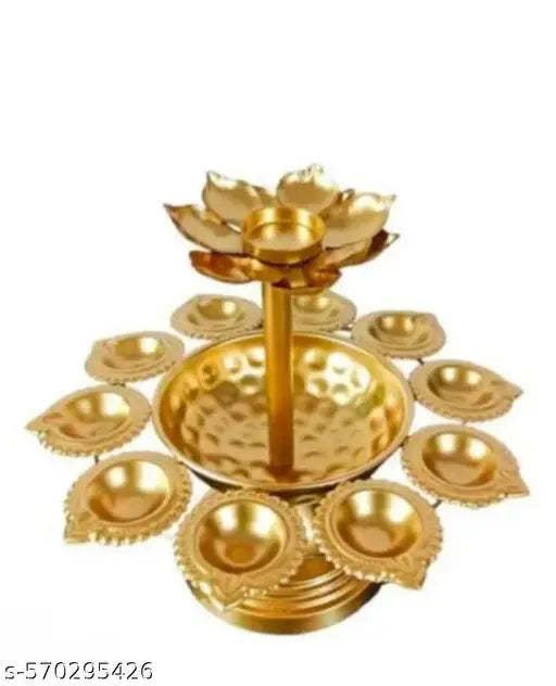 Double layer Urli bowl Handcrafted home decor | Traditional decor for home Traditional Indian Urli bowl | Decorative Urli bowl for festivals |Elegant Diya stand design.