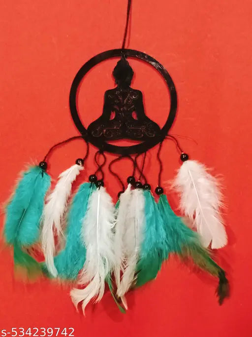 Nidhu Creation.. Fancy Budha White green  Colour Car Hanger |  Hand Made Dream Catcher | Looks Like Amazing | Mahakal For Car Hanger ( Pack Of One )