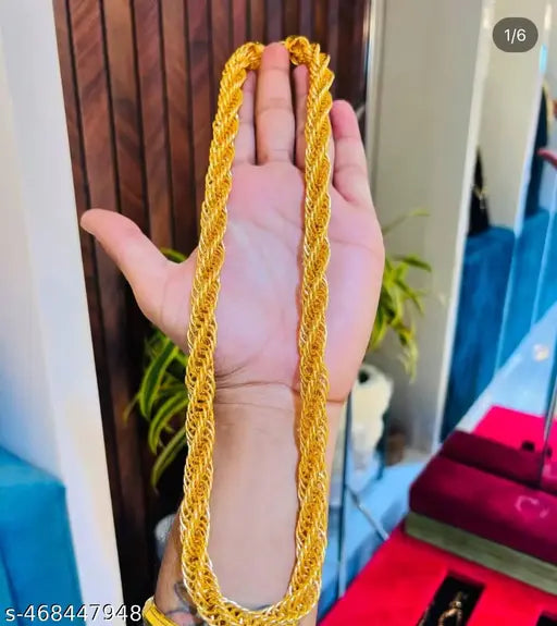 ONE GRAM GOLD PLATED MEN'S CHAIN