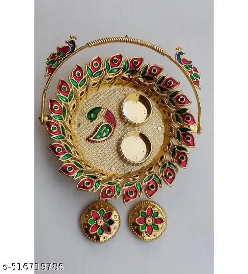 Gold Plated Kumkum Design with Trendy, Gemstone and Eye Catching Design-