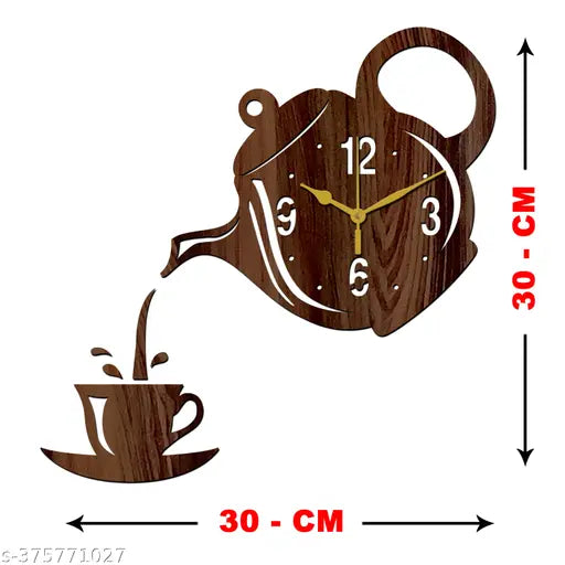 Wall Clock Tea Cup Shape - 160 Brown