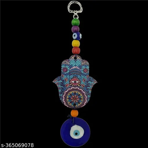 Vinjos Vastu Crafts Vastu Feng Shui Hansa Evil Eye Hanging  Protection Good luck Charm and Wisdom Statue Metal and Glass in Multicolor ( 7 inches )