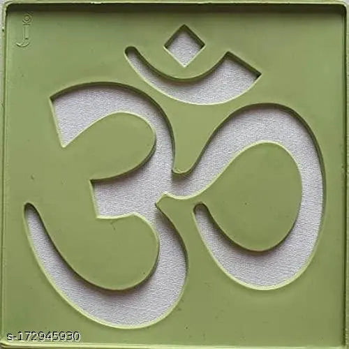 Set of  12 Draw Rangoli Making Kit Rangoli Stamp Om Swastik Flower Design Colourful Rangoli Making Stencils (4 x 4 Inches)