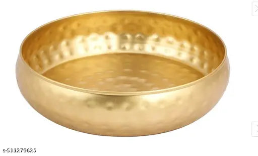 AYNCRAFT Urli Bowl for Floating Flowers and Tea-Light Candles Home, Office and Table Decor (Hammered Urli Bowl 10 Inch Golden