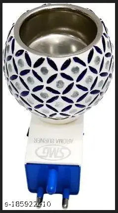 2 in 1 Electric Camphor Diffuser Incense Holder Burner with night lamp,Hand Crafted Incense Burner for Positive Energy and Ambiance Ceramic, Plastic, Steel Incense Holder  (Multicolor)