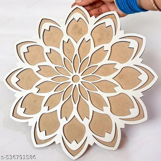 Chitrashila Open Bloom MDF Rangoli Mat-D09