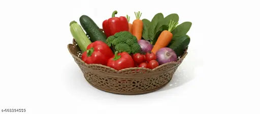 Round Basket| Multipurpose Storage Basket | Makeup Organizer | Portable Basket | Fruit Basket | 12.5 cm X 12.5 cm X 16.5 cm | Multicolor