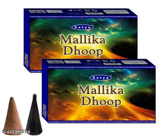 De-Ultimate Pack of 2 (50g Dhoop Powder) Satya Mallika Premium Dhoop Powder for Extra Freshness, Home Temple Worship, Peace, Purification, Atmosphere Positive Energy