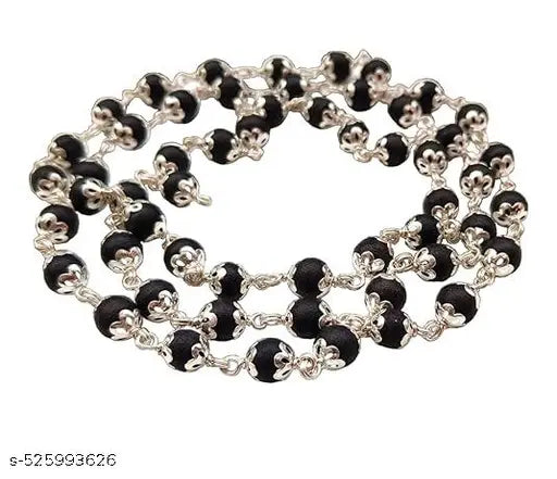 Karungali Mala Bracelet Combo pack /Black Wood Mala Set for Men & Women/Traditional Karungali Wood Jewellery/Karungali Bracelet with Chain Set/Wooden Bead Mala and Bracelet/Spiritual Karungali Mala Combo/Men’s Karungali Chain Set/Karungali Combo for Daily