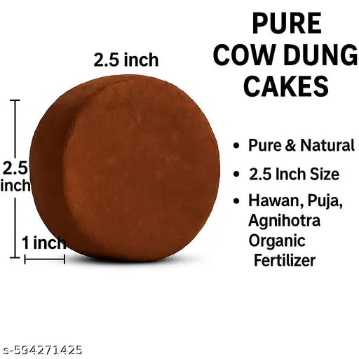 Cow Dung Cakes for Pooja & Havan – 51 Pcs | Organi Upale for garden| Eco-Friendly"