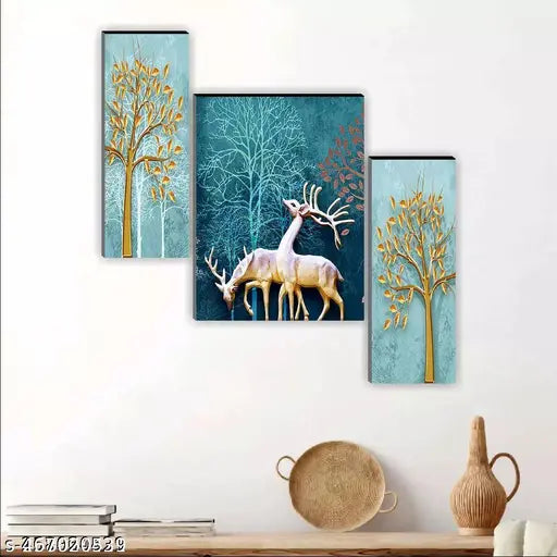 Art & Craft Set of 3 Modern art Wall Painting for Home decorative 12 Inch x 18 Inch