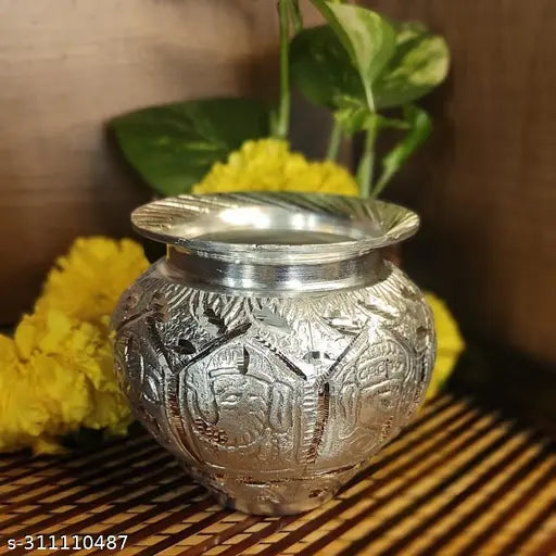 Pooja White Metal Kalash