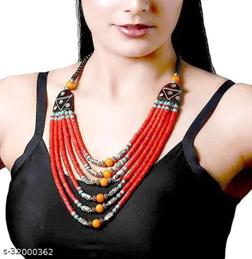 Tribal naga gypsy tibetan fashion ethnic 5 strand Necklace for women & Girl ( Length 28 inch)