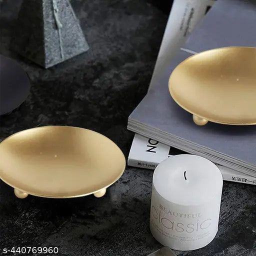 Tealight Candle Holder/Plate Candle Holder LED & Waxx Candles, Pedestal Candle Stand for Tables, Wedding .( pack of 1)