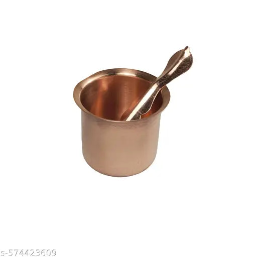 Copper PanchPatra 4.5 for Pooja use For Thakurji.or Jal Arpan.