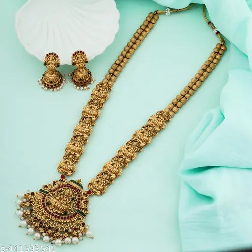 Stylish temple rani haar jewellery for women designer neck sets for women stylish traditional jewellery for women women gold plated jewellery set latest design