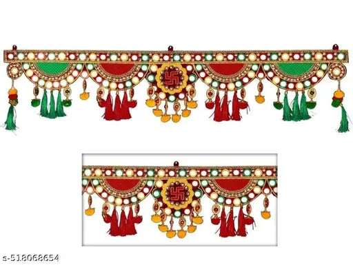 Traditional Plastic Beads Handmade Door Hanging/Bandarwal/Toran for Door. 38.5 inch size Toran