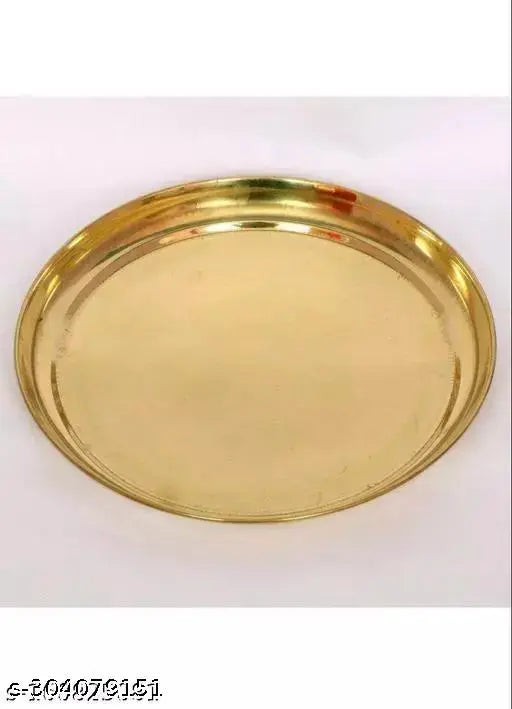 Brass Traditional Utensil Designer Thali/Plate 6 Inch