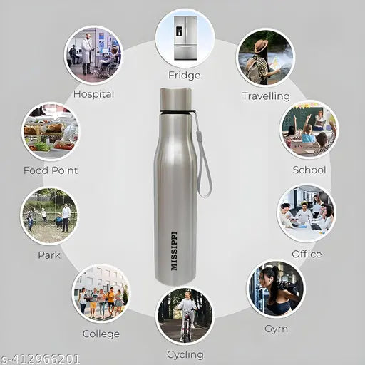 Missippi stainless steel Rope water bottle pack of 2