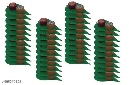 PE - Leaf Shaped Kumkum and Turmeric Thamboolam Return Gift Combo Set 40 PIESES