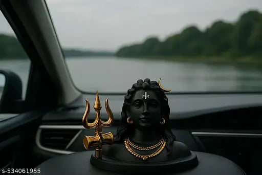 Adiyogi with Trishul for Car Dashboard