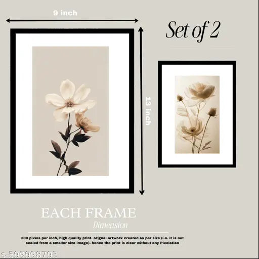 Flower Wall Painting For living Room Bedroom Decoration Premium Art Framed Wall  Painting With Frame For Home Decor