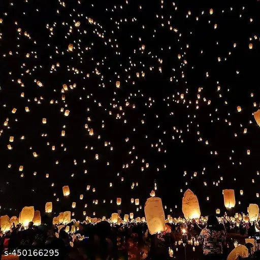 LIFE BETTER® 10 Pack Chinese Lanterns to Release in Heaven, Multi-Colored Flying Lanterns Paper Lantern Hanging Paper Lanterns Wish Lantern Memorial for Celebrations of Family.