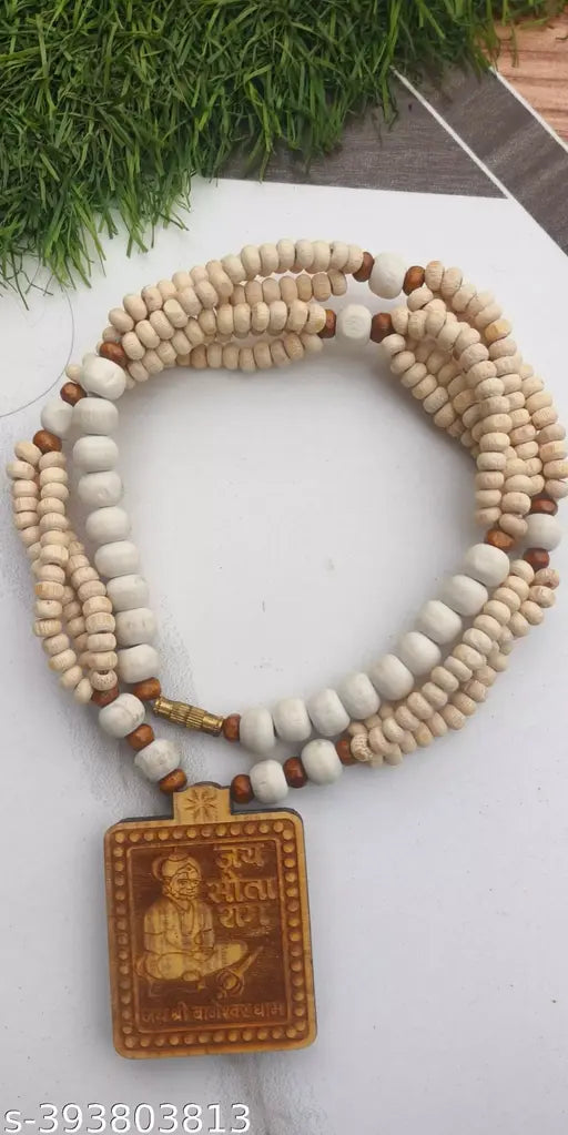 Authentic Tulsi Mala with Bageshwar Dham Sarkar Locket Hanuman ji