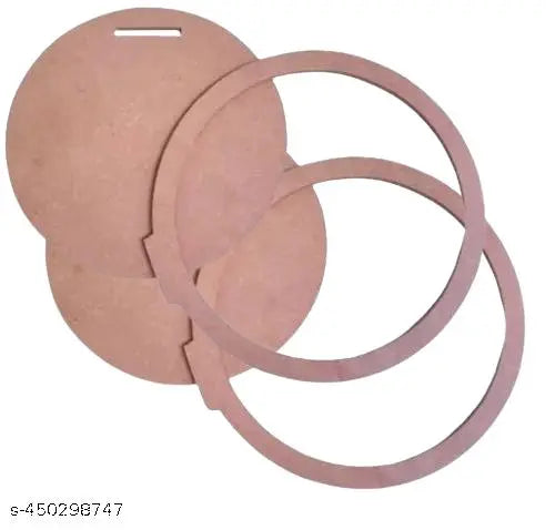 MDF Haldi Mehndi Engagement Ring Platter Set of 2 - DIY 3mm Thick Decorative Platters for Weddings, Festivals, and Special Occasions