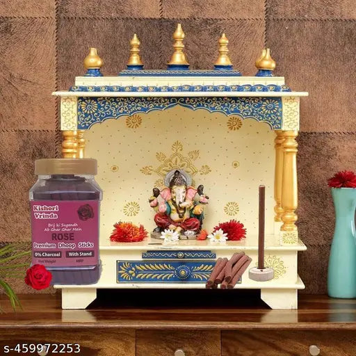 Kishori Vrinda "Premium Rose, Chandan & Lavender Dhoop Sticks Combo Pack - 100 gm Each Box | Natural & Soothing Fragrances for Pooja & Relaxation"