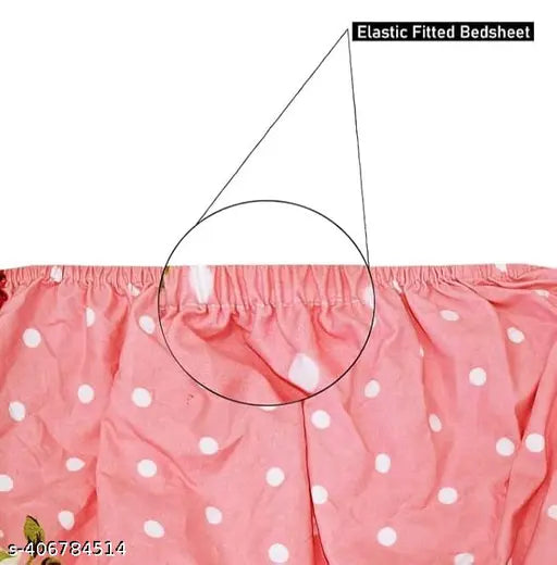 5pc bedsheet set (1 Bedsheet + 2 Pillow Covers with Embroidery+ 2 Cushion Cover with Embroidery with filler) Heavy Quality Multicolor five piece set