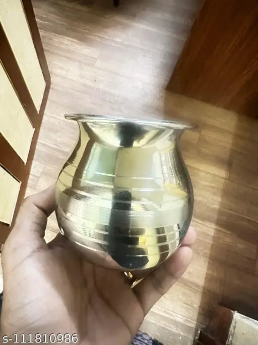 Expresso Heavy Stainless Steel Water Storage Lota/Kalash/Chambu/Tumbler for Pooja/Pongal/Marriage/Karvachauth - 450 ml, Silver