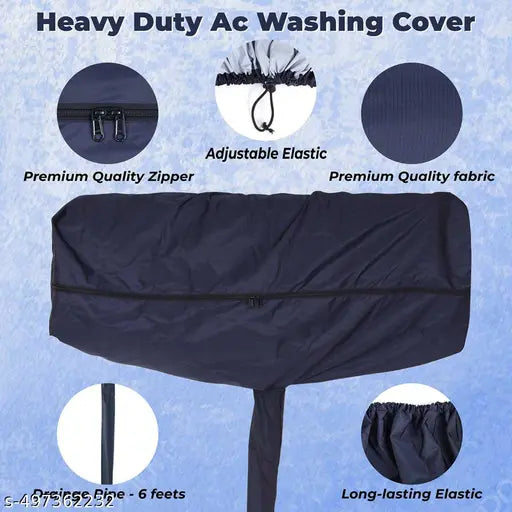 Waterproof AC Service Cleaning Cover for Split Indoor AC, 52 inches Adjustable Split AC Wash Bag For 1 Ton 1.5 Ton To 2 Ton Split Ac